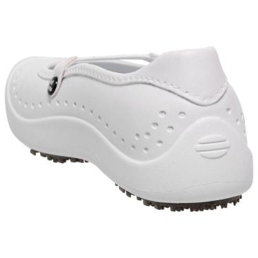 Imagem de Sapatilha Feminina Estilo Babuche Antiderrapante Branca Enfermagem