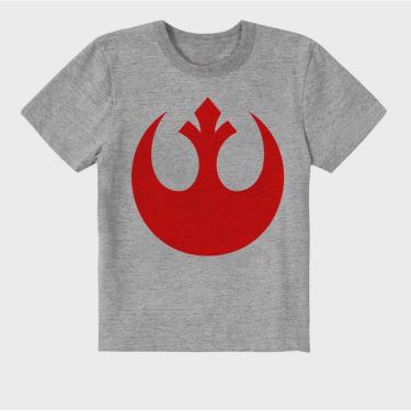 Imagem de Camiseta Infantil Cinza Star Wars Vermelho