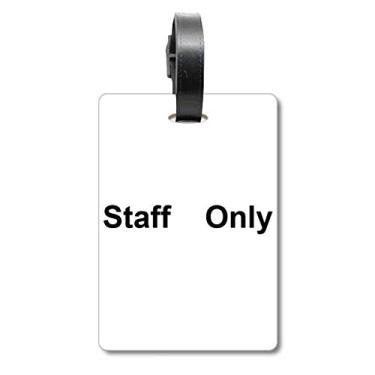 Imagem de Staff Only Black Symbol Bag Etiqueta Bagagem Cartão de Bagagem Scutcheon Etiqueta