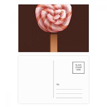 Imagem de Conjunto de cartões postais de picolés de sorvete vermelho doce cartão de felicitações de aniversário