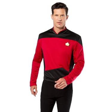 Imagem de Rubie's Camiseta Star Trek The Next Generation Deluxe Commander Picard Adulto, Vermelho, Medium