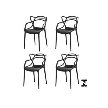Imagem de Kit - 4 X Cadeiras Allegra - Preto - Universal Mix