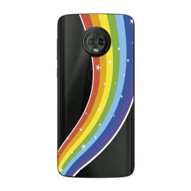 Imagem de Capa Case Capinha Samsung Galaxy Moto G6 Arco Iris Estrelinhas - Showc