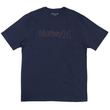 Imagem de Camiseta Hurley Silk O&O Solid Oversize Azul Marinho