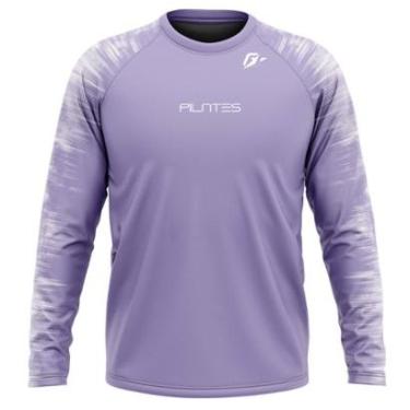 Imagem de Camiseta Manga Longa Unissex Pilates Tecnodots Roxo-Masculino