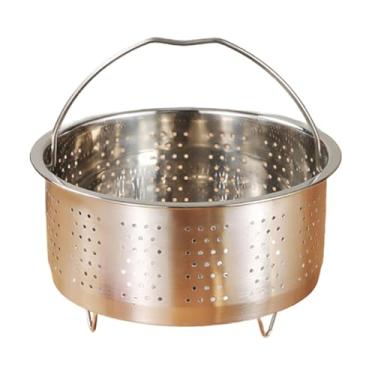 Imagem de Gralara Cesta de vapor de aço inoxidável panela de arroz grelha de vapor cesta de vapor de alimentos, 16.5x9.5cm