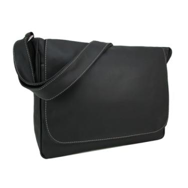 Imagem de Bolsa Carteiro Pasta Transversal Notebook Masculina (Preto)