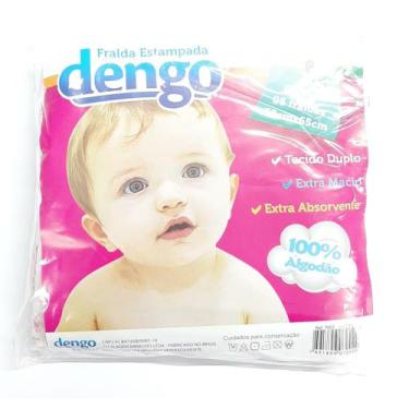 Imagem de Fralda de Pano Dengo 65cm x 65cm 5 unidades Estampada, Estampa Menino