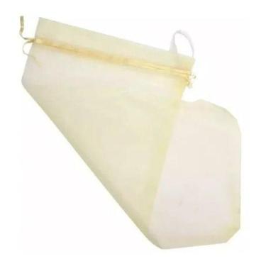 Imagem de 100 Saquinhos de Organza Amarelo para Chinelo 20 X 35 cm - SJO Artigos