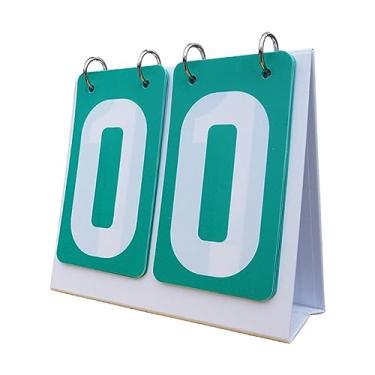 Imagem de Fancyes Multi Sports Scoreboard Score Counter 2 digits Table Score Scorekeeper Placa de pontuação Flip Scoreboard for Baseball Tennis Ball Soccer, VERDE