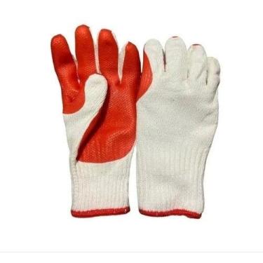 Imagem de Par de Luva Emborrachada Gladiador Epi Trabalho Pesado Laranja - Next