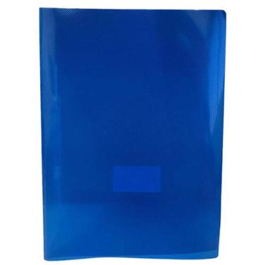 Imagem de Pasta Grampo Laminada Com Trilho Plástico Oficio Delloplast, Azul