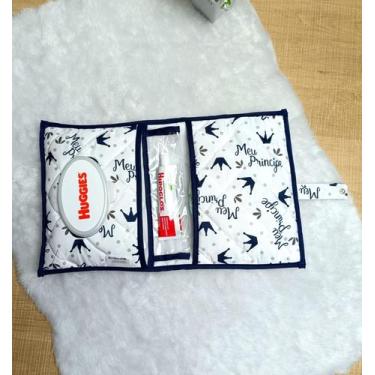 Imagem de Porta Fraldas Lenço Pomada Bebe Menino Estampas Portátil Baby - Bento 