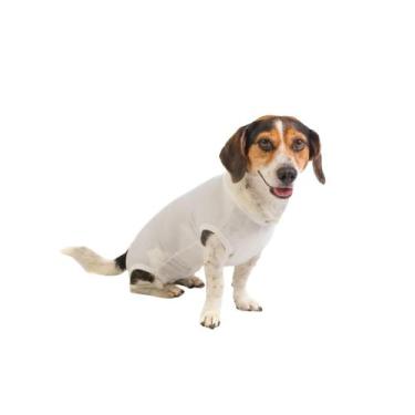 Imagem de Roupa Pós Cirúrgica Unissex UV Castração Cães Branca - LUVY PET, 12