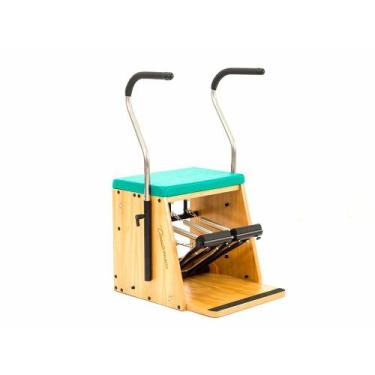 Imagem de Aparelho de Pilates Cadeira Combo Classic Step Chair Verde Claro - Ark