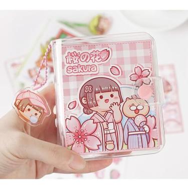 Imagem de Kawaii lindo sorvete 6 círculos mini manual de folha solta estudante portátil notebook anel solto folha kawaii aprendizagem papelaria (rosa)