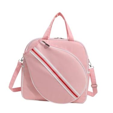 Imagem de rockible Bolsa de tênis, bolsa de tênis bolsa transversal, bolsa esportiva multifuncional com alça de ombro ajustável e removível, Pink Style B