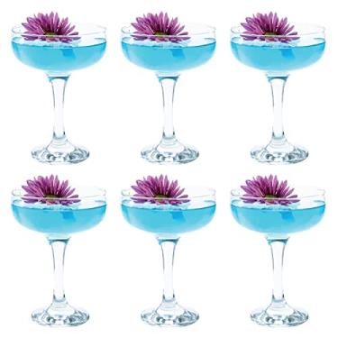 Imagem de Vikko Copo de Martini, copos de cupê transparentes de 250 ml com haste, copos elegantes para martini, vodka, coquetel