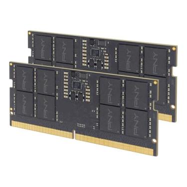 Imagem de PNY Desempenho 32GB (2x16GB) DDR5 DRAM 5600MHz (PC5-44800) – CL46-46-46-90 (compatível com 5200MHz, 4800MHz), 1,1V, 262-Pin Non-ECC – Notebook/Laptop (SODIMM) Kit de memória de computador – MN32GK22