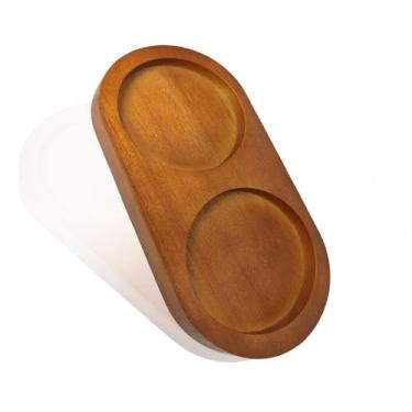 Imagem de Hion Bandeja para moedor de sal e pimenta, seringueira, acessórios para moedor de sal e pimenta (diâmetro interno de 7 cm) serve para muitos moedores e coqueteleiras