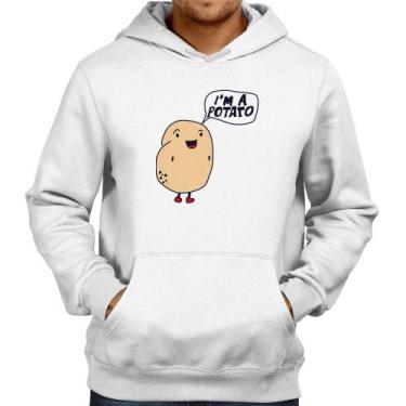 Imagem de Moletom I'm A Potato - Foca na Moda, Branco, GG
