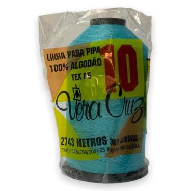 Imagem de Linha Vera Cruz Fio 10 de 3000 Jardas Para Pipas, Azul