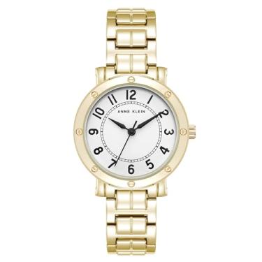 Imagem de Anne Klein Relógio feminino fácil de ler, Dourado