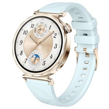 Imagem de DEALELE Pulseira compatível com Huawei Watch GT5 Pro 42 mm / GT5 / GT4 41 mm/Garmin Venu 3S / Forerunner 265S / Fossil Women's Gen 6, pulseiras de substituição de silicone de cristal de gelo macio