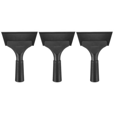 Imagem de HARFINGTON 3 rodos de 13 cm de comprimento, lâmina de água, rodo de chuveiro com alça antiderrapante para limpador de janela de para-brisa de carro, porta de vidro, preto