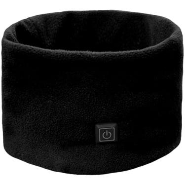 Imagem de Cachecol aquecido para homens e mulheres, ajuste de temperatura de 3 velocidades, cachecol elétrico USB com forro de lã, aquecedor de pescoço aquecido para atividades ao ar livre no inverno