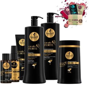 Imagem de Kit Haskell Cavalo Forte Sh Cond Masc 1kg Completo 6 Itens