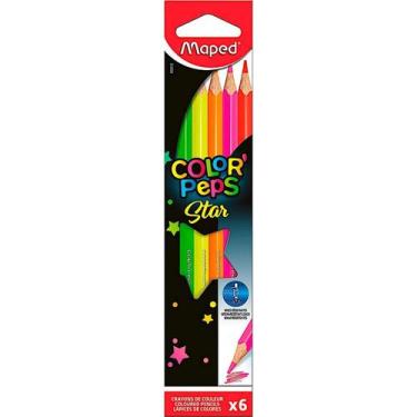 Imagem de Lápis de cor neon Color Peps Star Maped com 6 cores