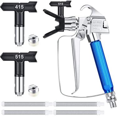Imagem de Tondiamo Pistola de pulverização de tinta sem ar com protetor de bocal, 2 pontas de pistola de pulverização e 4 filtros de pistola de pulverização sem ar para acessórios de pintura de máquina de pulverização sem ar (215, 515)