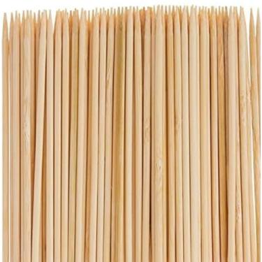 Imagem de HIC Bambu churrasco, Kabob e espetos de grelha, 25,4 cm de comprimento, conjunto de 100, Bambu, Bamboo, 4-Inches Long, Set of 100, 1