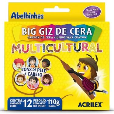 Imagem de Giz De Cera Multicultural Acrilex - 12 Cores