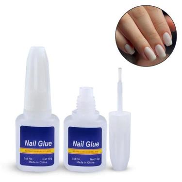 Imagem de 1 Un Cola Para Unhas Com Pincel Aplicador Postiça Tips Alongamento