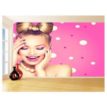 Imagem de Papel De Parede Salão De Beleza Maquiagem Make 3,5M Slb40 - Você Decor