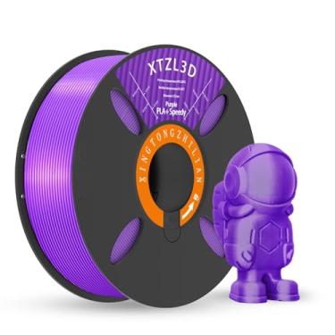 Imagem de Filamento de impressora 3D XTZL3D PLA+ de alta velocidade, diâmetro de 1,75 mm com precisão de +/- 0,02 mm, carretel reutilizável compatível com impressoras Bambu AMS e a maioria das impressoras FDM