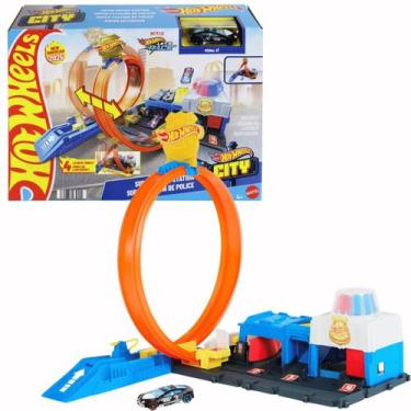 Imagem de Pista Hot Wheels Super Delegacia de Policia Com Loop Mattel