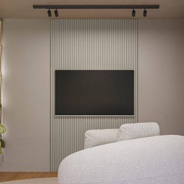 Imagem de Painel para Tv 60 Polegadas Ripado Modular Gris Fosco