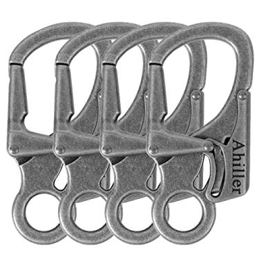 Imagem de Ahiller Mosquetão Com Design De Trava Dupla Anti-Abertura Incorreta, Chaveiro Pesado Liga Zinco 3" Para Acampamentos E Caminhadas Ao Ar Livre, Clipe (Liga Profunda - 4 Peças)