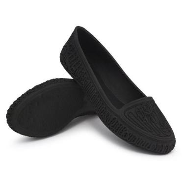 Imagem de Sapatilha Feminina Sapato Mocassim Injetado Preto - Sem marca, 38