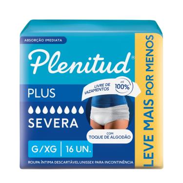Imagem de Roupa Íntima Plenitud Plus para Incontinência G/XG 16 Unidades