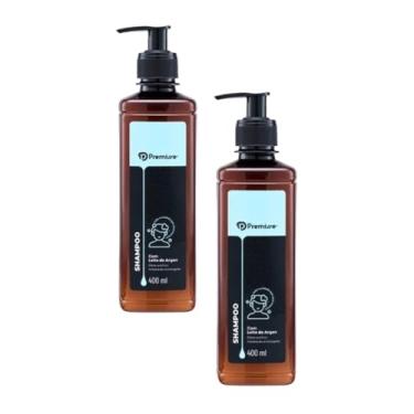 Imagem de Kit 2 Shampoo Hidratante Premisse Banho 400ml Limpeza Suave Antifrizz Anticaspa Caspa Pontas Duplas Hidratação Intensa Raiz Leite De Argan