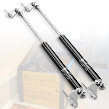 Imagem de IAQWE 25" 35 Libras/156N Amortecedores A Gás Molas Choques Suporte de Elevação para Capa de Barco Rv Cama Armazenamento Caixa de Ferramentas Resistente Tampa Lixeira Banco Ao Ar Livre Gabinete Alçapão