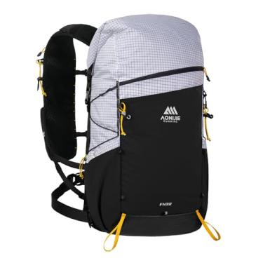 Imagem de AONIJIE Mochila grande de hidratação 30L para corrida, multifuncional, caminhadas, escalada, hidratação, mochila para o dia, leve, cinza