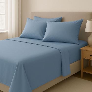 Imagem de Jogo Cama Casal 4 Peças 300 Fios com Toque de Seda Jolitex Ternille