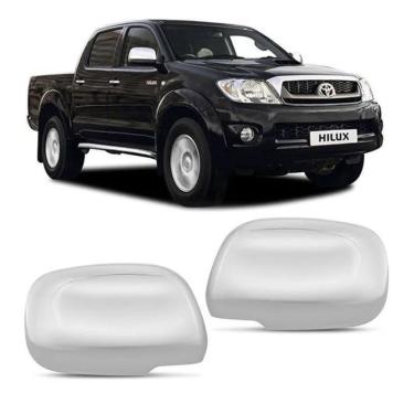 Imagem de Jogo Aplique Capa Cromada Retrovisor Toyota Hilux 2007