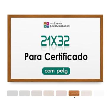 Imagem de Moldura 21x32 cm para Certificado Diploma Arte com Proteção Acetato Petg