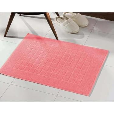 Imagem de Toalha para Piso P/Banheiro Felpudo Dohler - 100% Algodão 45cmx70cm (Rosa)